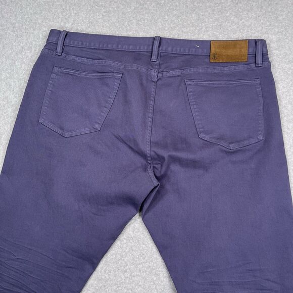 Todd Snyder Jeans Mens 40x32 (41x32) Purple Stretch 5 Pocket Pant Denim Straight - Picture 15 of 16